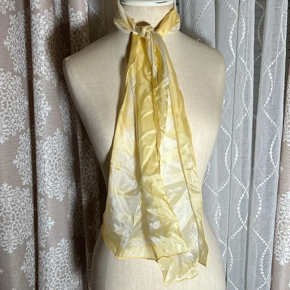 Vintage rectangle silk scarf